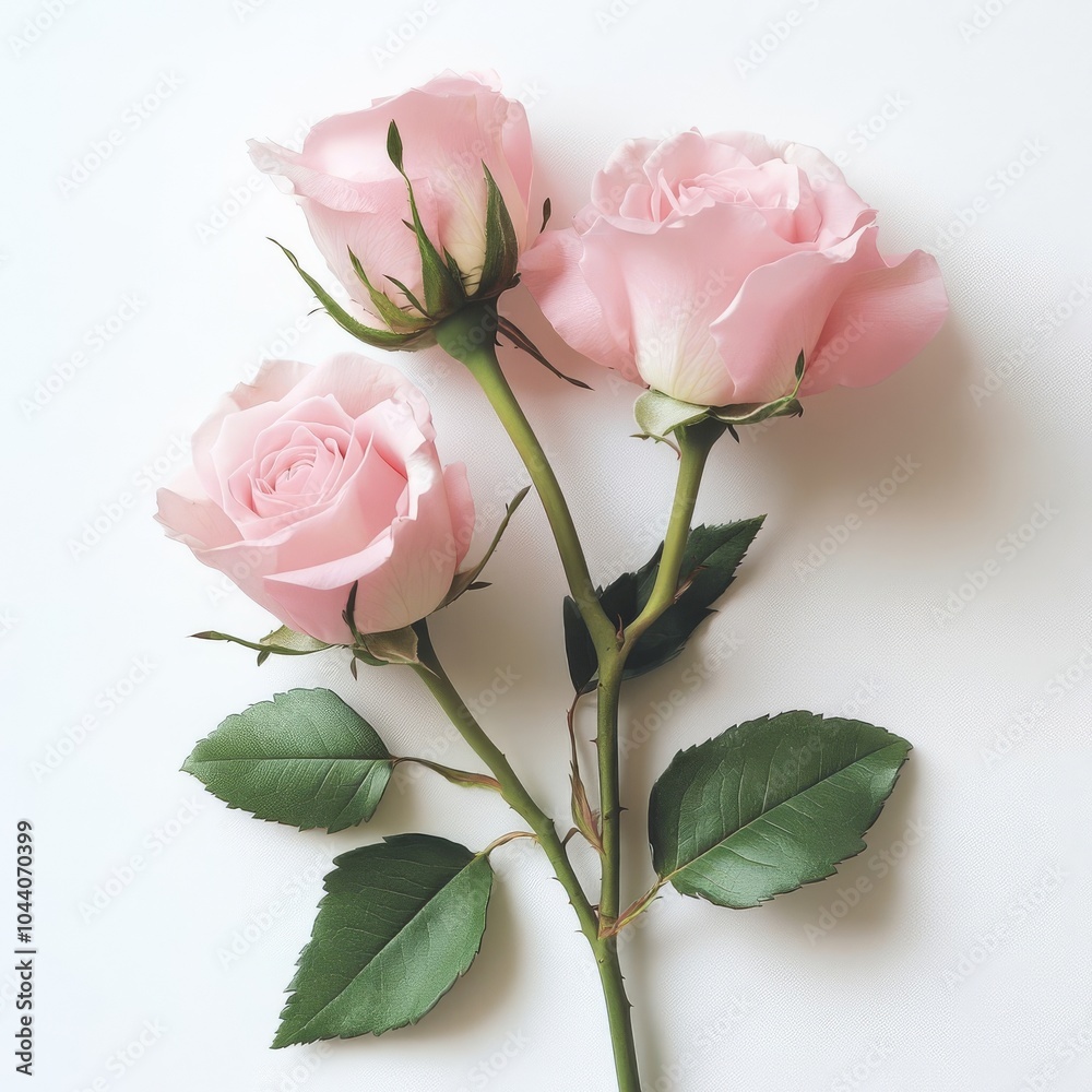 Fototapeta premium pink rose isolated on white