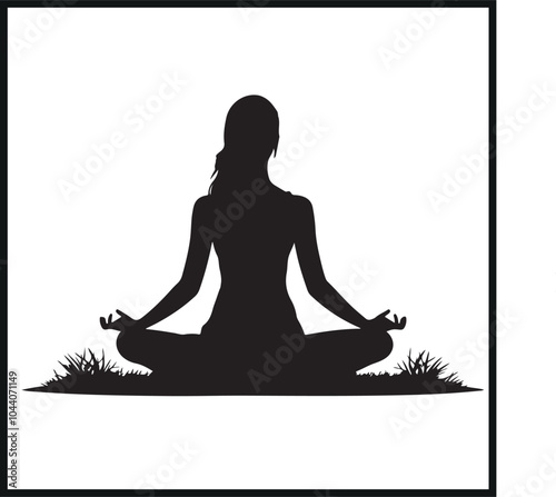 Outdoor Yoga Meditation Silhouette