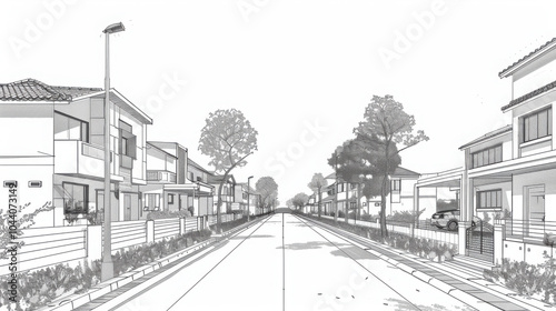SHAPING SARJAPUR FOR A SMARTER WORLD 2D black and white line drwaing contemprory corporate.