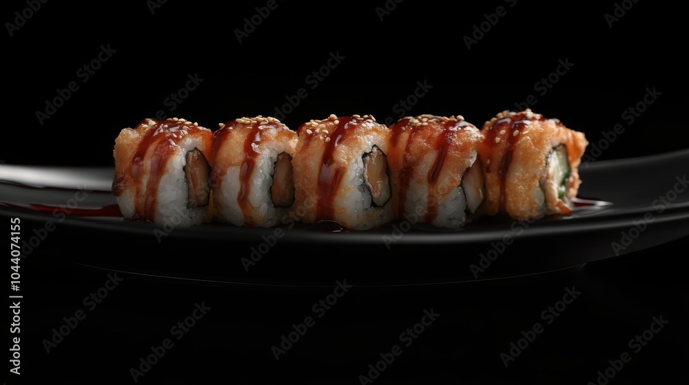 Crispy Sushi Rolls with Teriyaki Sauce: A Culinary Masterpiece Crispy Sushi Rolls with Teriyaki Sauce: A Culinary Masterpiece