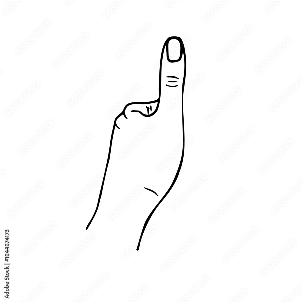 Obraz premium Human finger giving thumbs up, the rest of the fingers are clenched into fist vector isolated illustration. Black and white drawing of hand showing yes or confirm symbol. Icon for web sites, stores