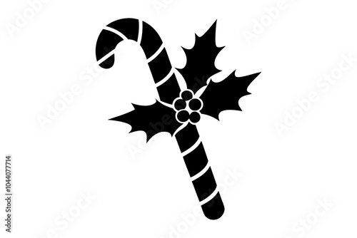 Christmas elements icons design. Christmas collection silhouette vector illustration .