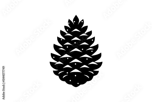 Pine cone. Hand drawn Christmas winter illustration