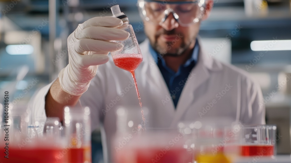 Laboratory Mixing Solutions with Safety Gear Laboratory Mixing Solutions with Safety Gear