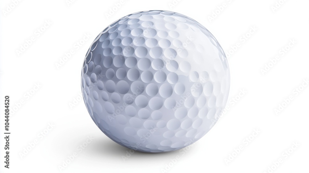 Single Floating Golf Ball on a White Background Single Floating Golf Ball on a White Background