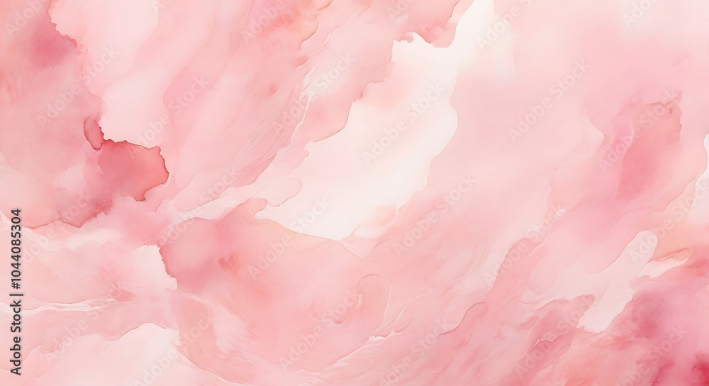 Abstract Pink Watercolor Background with Soft Blending and Subtle Textures