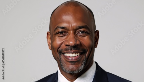 Portrait showcases an accomplished middle-aged African American businessmanentrepreneur photo