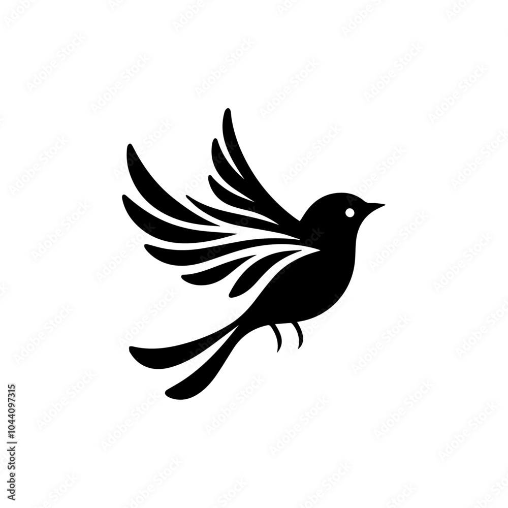 Obraz premium Creative a simple bird silhouette vector Style with white background