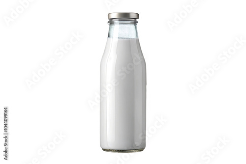 Bottle of fresh milk isolated on the transparent background