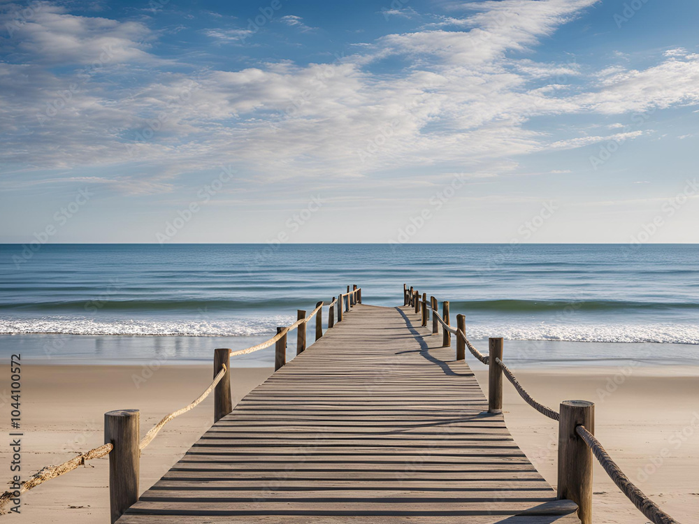 Fototapeta premium Scenic beach landscape with calm waves