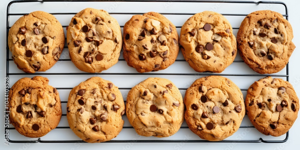 Freshly baked chocolate chip cookies Freshly baked chocolate chip cookies