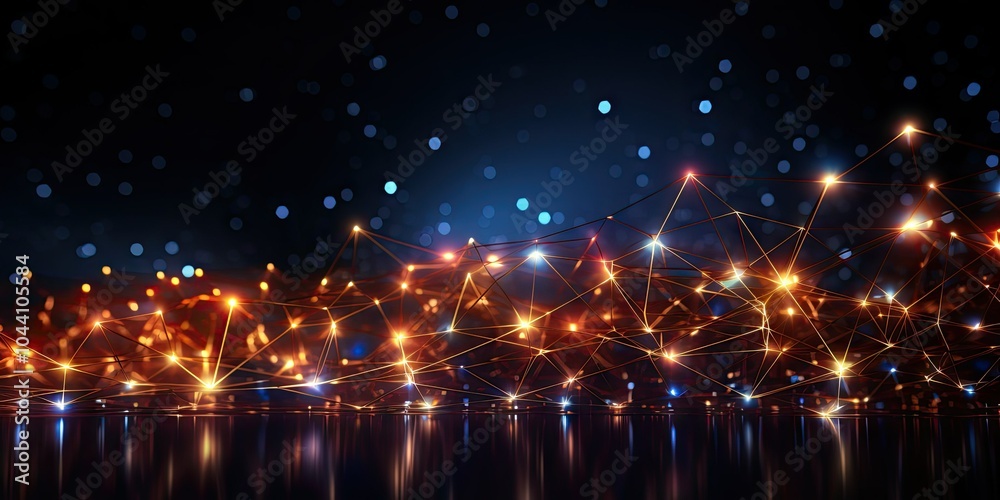 Abstract network of lights Abstract network of lights