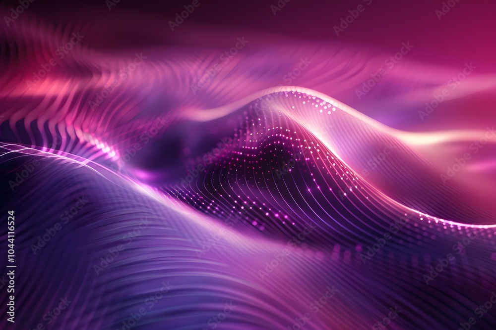 Abstract Waves of Light in Purple and Pink Hues Abstract Waves of Light in Purple and Pink Hues