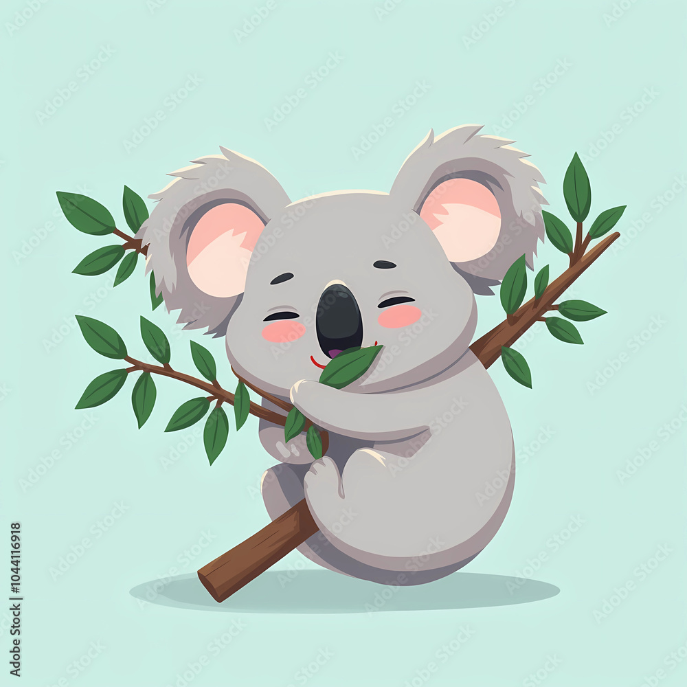 Träumerischer Koala in seinem Zuhause Träumerischer Koala in seinem Zuhause