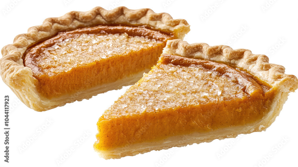 Slices of Pumpkin Pie Arranged on a Transparent Background for Display Generative AI Slices of Pumpkin Pie Arranged on a Transparent Background for Display Generative AI