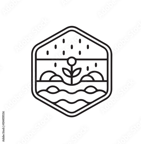 vector plant name logo design
