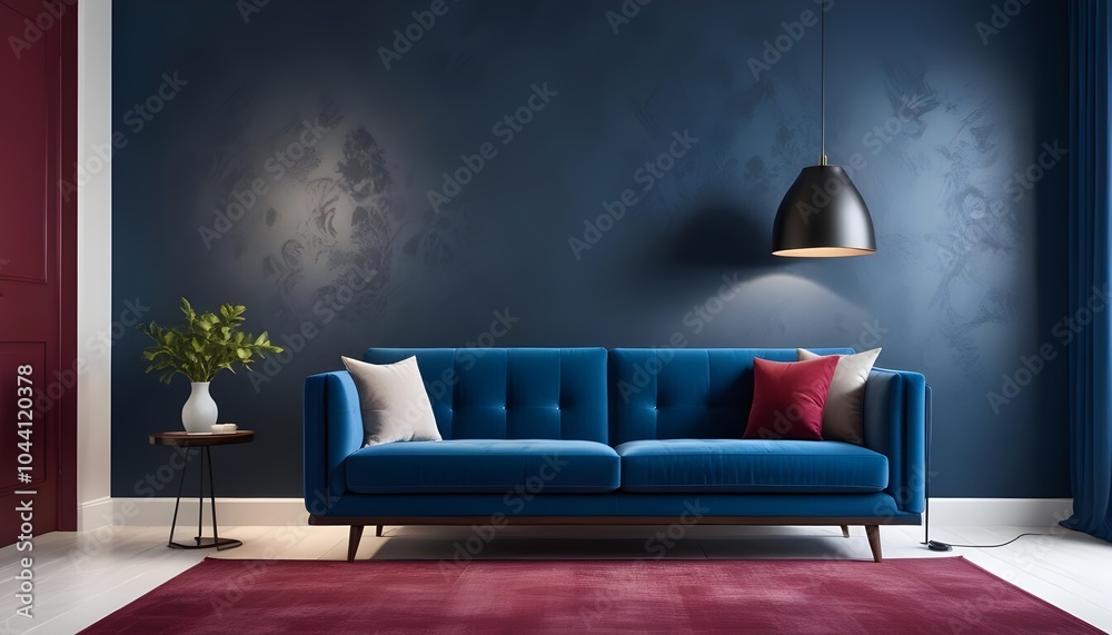 Illustration of the living room interior Illustration of the living room interior