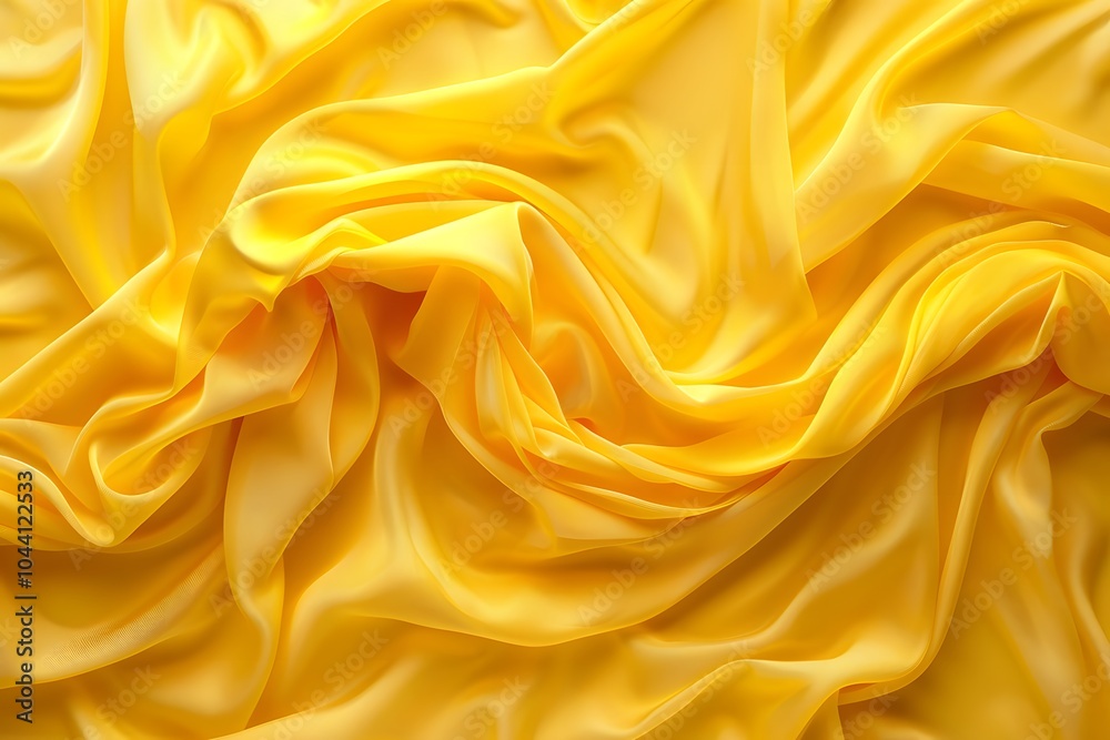 Luxurious Yellow Satin Fabric Draped Elegantly Luxurious Yellow Satin Fabric Draped Elegantly