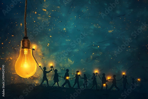 Illuminating Journey: A Silhouette of Hope and Unity
