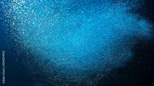Blue digital wave pattern spreading across a glowing surface in space. video