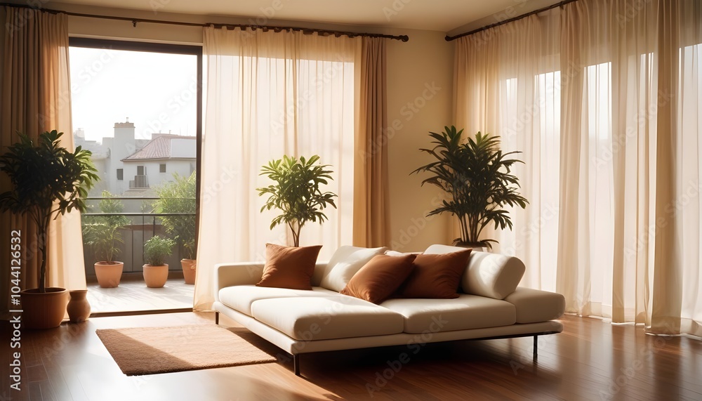 Illustration of the living room interior Illustration of the living room interior