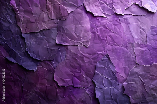 Textured Purple Paper Layers Creating a Rich Visual Depth