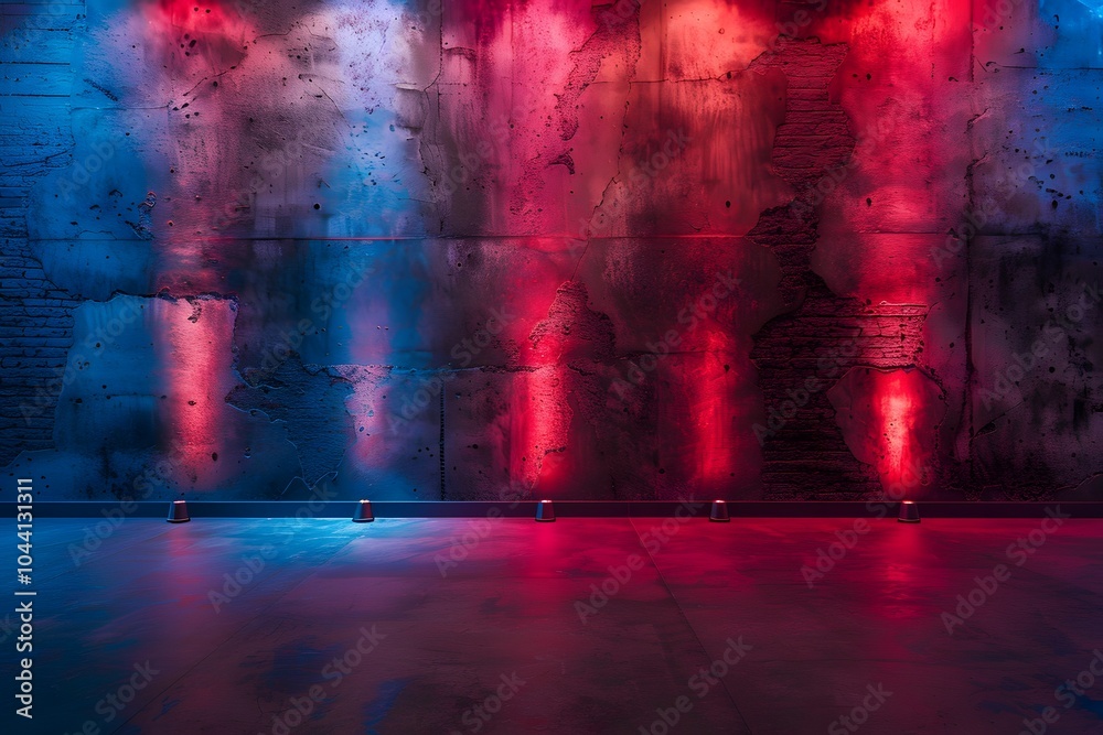 Vibrant Lighting on Textured Wall for a Dynamic Atmosphere Vibrant Lighting on Textured Wall for a Dynamic Atmosphere