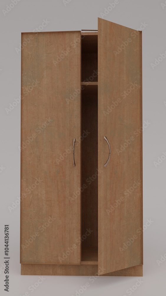 Fototapeta premium Wooden Wardrobe