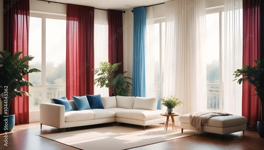 Illustration of the living room interior Illustration of the living room interior