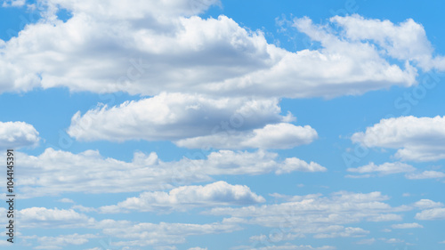 beautiful blue sky with soft white clouds for abstract background