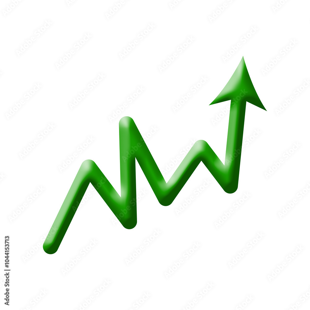 Green arrow going up. Financial business growth profit investment trend concept 3d arrow moving up. isolated Green arrow going up. Financial business growth profit investment trend concept 3d arrow moving up. isolated