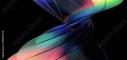 Fototapeta Naklejka Na Ścianę i Meble -  Abstract background design, iridescent futuristic shape, 3d render