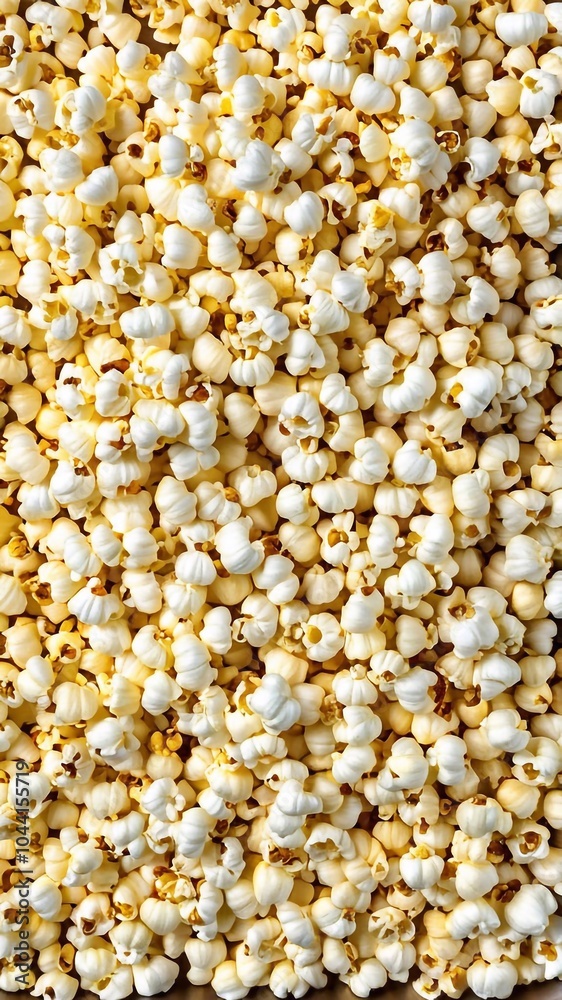 Popcorn texture: crunchy and white background
