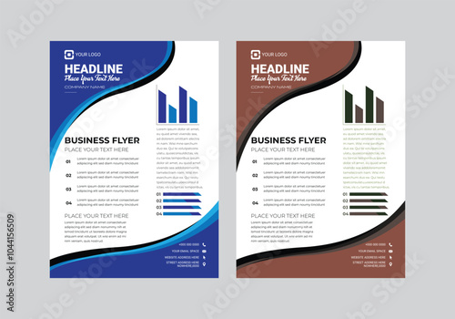 Flyer template design for digital marketing