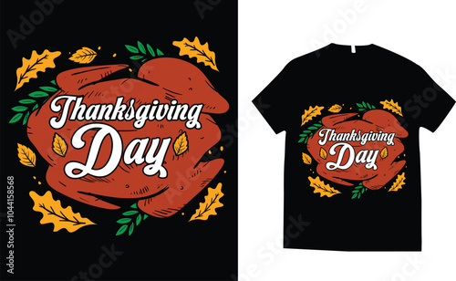 THANKSGIVING DAY T-SHIRT DESIGN photo