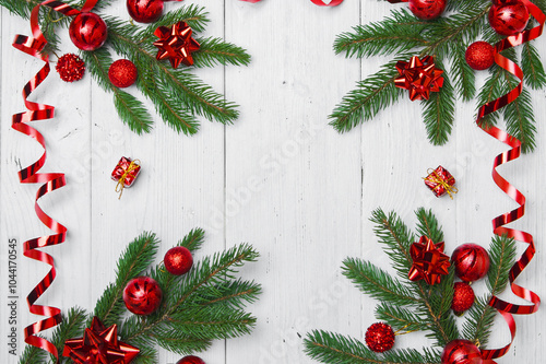 Christmas Decorations and Pine Branches