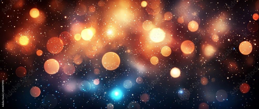 An abstract background with vibrant blue, orange, and green bokeh lights, creating a magical atmosphere for a variety of creative projects. An abstract background with vibrant blue, orange, and green bokeh lights, creating a magical atmosphere for a variety of creative projects.