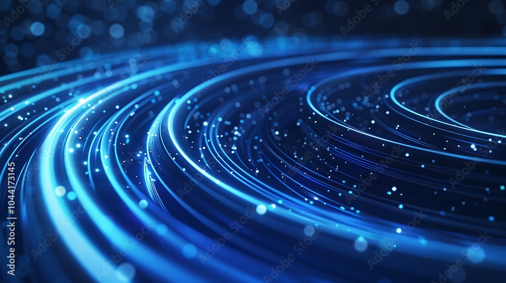 Fototapeta premium Vibrant Abstract Digital Art with Flowing Waves, Neon Lights, and Futuristic Fluid Design Elements
