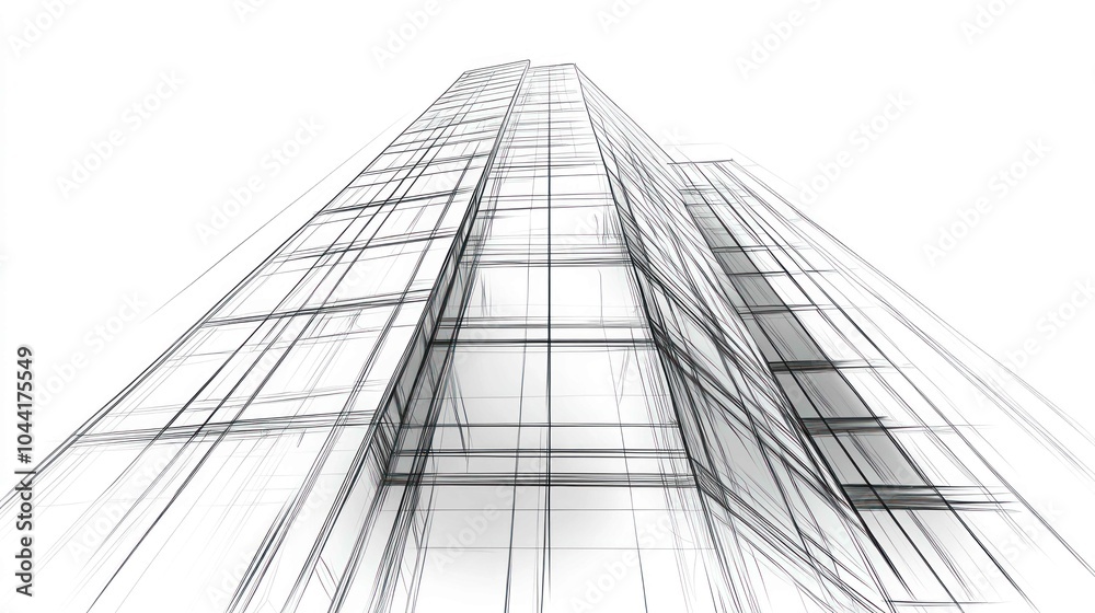 A linear perspective drawing showcasing architectural lines leading towards a vanishing point, emphasizing depth and structure. A linear perspective drawing showcasing architectural lines leading towards a vanishing point, emphasizing depth and structure.