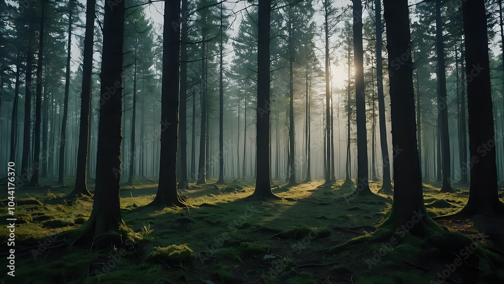 morning in the forest morning in the forest