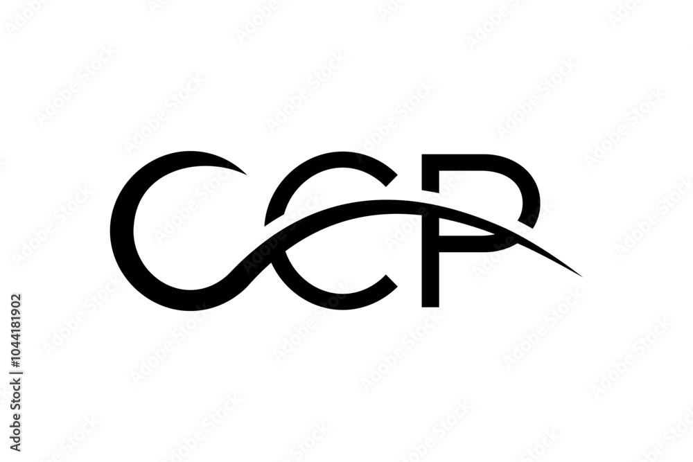 initial three letter CCP swoosh logo