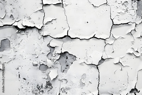 A black and white photo of peeling paint