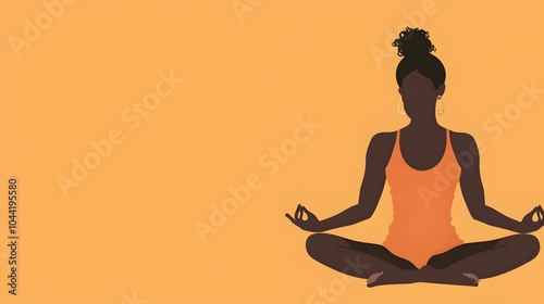 silhouette of a woman meditating