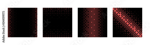 Pixel disintegration background. Decay effect. Dispersed dotted pattern.