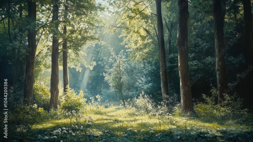 Sunlight Through Trees