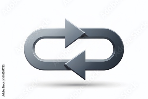 Free Download Minimalist Double Reverse Arrow Design for Flow and Exchange Concepts on White Background - GFXLoad