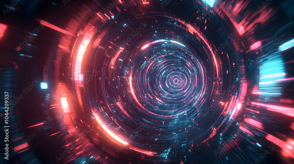 Glowing particle tunnel Glowing particle tunnel