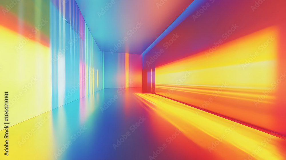 Indoor abstract rainbow light space background Indoor abstract rainbow light space background