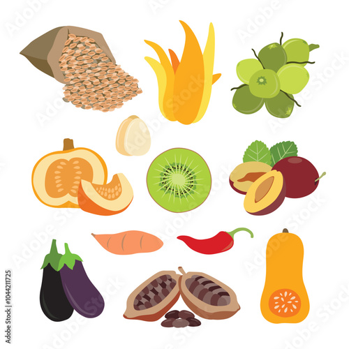 Fresh and Nutritious Fruits with Healthy Vegetables