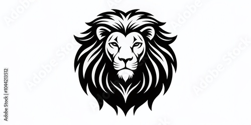 Monochrome Lion Silhouette Logo for Elegant Branding and Product Photography